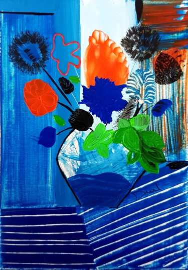 Bouquet60 Peinture intitulée "Bouquet60" par Dral Art, Œuvre d'art originale, Acrylique Monté sur Châssis en bois