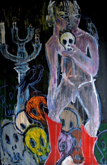 Peinture intitulée "LA NUIT DES ROIS" par Pascal Briba, Œuvre d'art originale, Acrylique