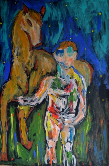 Peinture intitulée "PICASSO" par Pascal Briba, Œuvre d'art originale, Acrylique