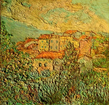 Paysage de Provence Peinture intitulée "Paysage de Provence" par Grégoire Koboyan (Cricorps), Œuvre d'art originale, Huile