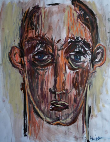 Peinture intitulée "AUTOPORTRAIT 2018" par Pascal Briba, Œuvre d'art originale, Acrylique