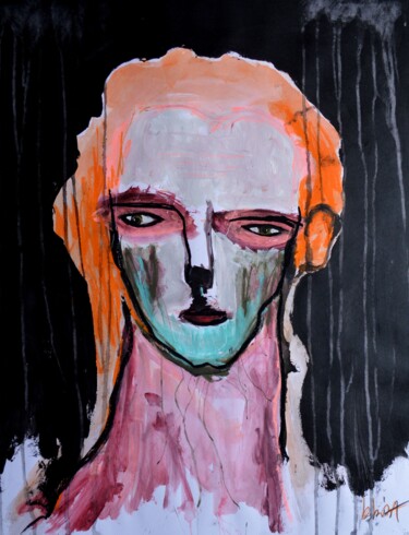 Peinture intitulée "ROUX" par Pascal Briba, Œuvre d'art originale, Acrylique