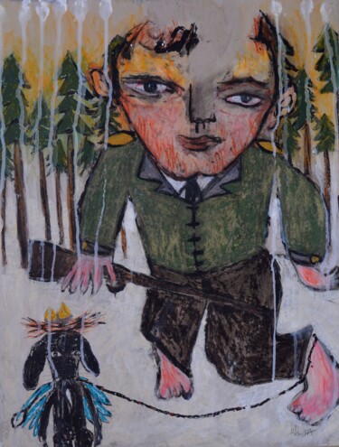 Peinture intitulée "GALOPIN" par Pascal Briba, Œuvre d'art originale, Acrylique