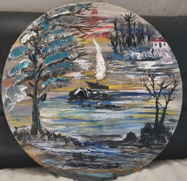 Peinture intitulée "Échoué" par Pascal Jung, Œuvre d'art originale, Huile