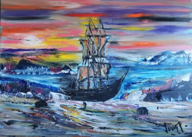 Peinture intitulée "Destination" par Pascal Jung, Œuvre d'art originale, Huile