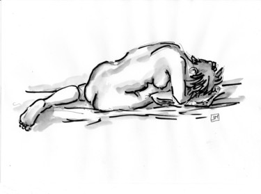 Modèle 2 Dessin intitulée "Modèle 2" par Joël Monnier, Œuvre d'art originale, Marqueur