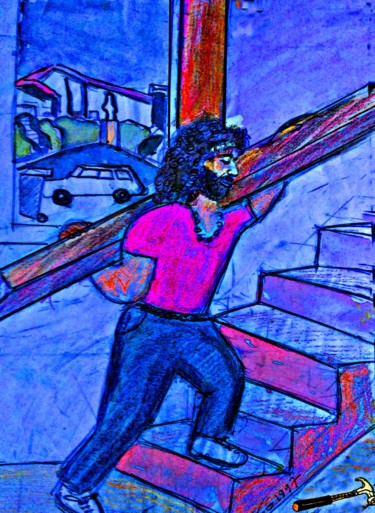 Painting titled "Cricorps 1997 charp…" by Grégoire Koboyan (Cricorps), Original Artwork, Gouache