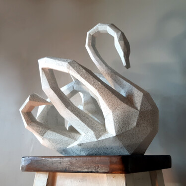 雕塑 标题为“Sculpture de cygne…” 由Ecogami, 原创艺术品, 纸
