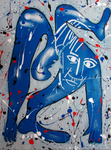 L'acrobate #artistsupportpledge Painting titled "L'acrobate #artists…" by Thierry Angot, Original Artwork, Acrylic