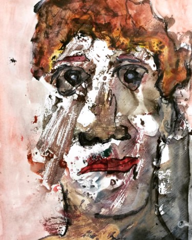 Peinture intitulée "« Au bord de la dis…" par Ananda Eva, Œuvre d'art originale, Acrylique