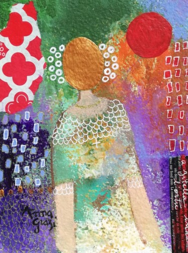 Peinture intitulée "La jeune fille dans…" par Anna Grazi, Œuvre d'art originale, Acrylique
