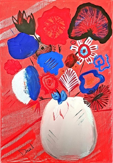 Peinture intitulée "Bouquet62" par Dral Art, Œuvre d'art originale, Acrylique Monté sur Châssis en bois