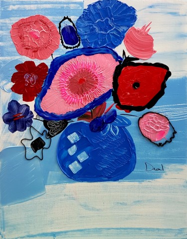 Peinture intitulée "Bouquet51" par Dral Art, Œuvre d'art originale, Acrylique Monté sur Châssis en bois