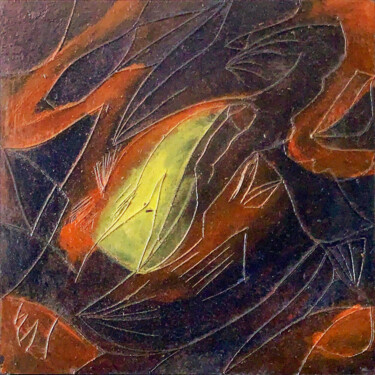 Peinture intitulée "Ecorce 2" par Mike Chanfreut (Mikee), Œuvre d'art originale, Pigments