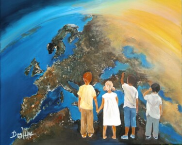 Peinture intitulée "héritage 2" par Dagmar Marchand, Œuvre d'art originale, Acrylique