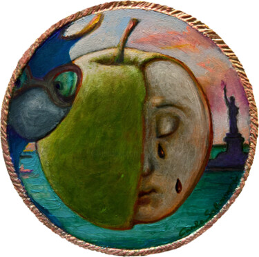 Pittura intitolato "STAYHOME11, TEARS" da Carlo Salomoni, Opera d'arte originale, Acrilico Montato su Altro pannello rigido