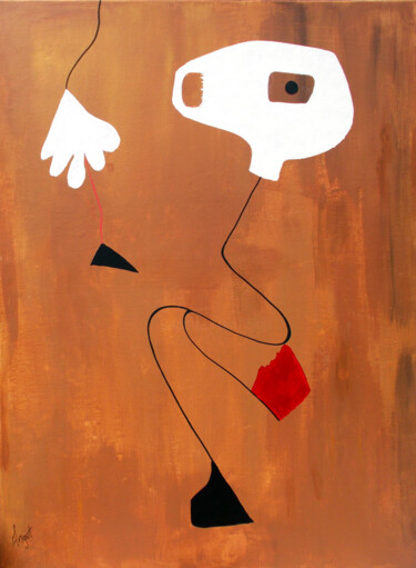 Femme et main #artistsupportpledge Painting titled "Femme et main #arti…" by Thierry Angot, Original Artwork, Acrylic