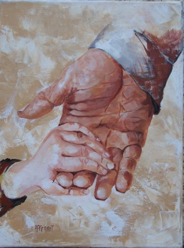 Peinture intitulée "le futur au bout de…" par Anne-Frédérique Ferret, Œuvre d'art originale
