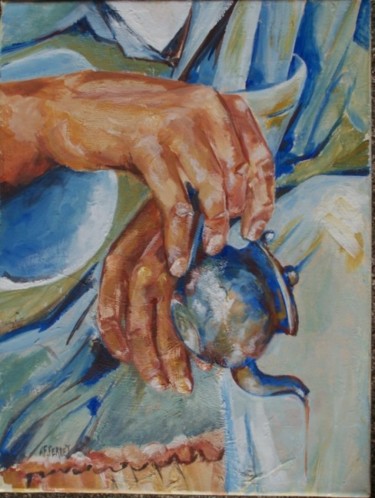 Peinture intitulée "pour un petit filet…" par Anne-Frédérique Ferret, Œuvre d'art originale, Huile
