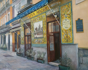 Peinture intitulée "Viva Madrid" par Tomás Castaño, Œuvre d'art originale, Huile