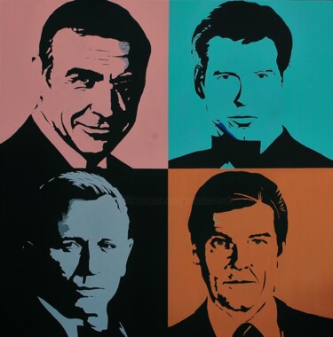 Painting titled "007's" by Peter Seminck, Original Artwork, Acrylic