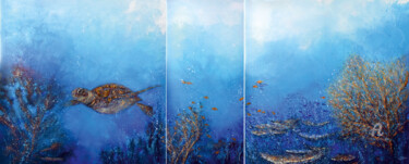 Peinture intitulée "Dans la douceur du…" par Carole Sebton, Œuvre d'art originale, Huile Monté sur Châssis en bois