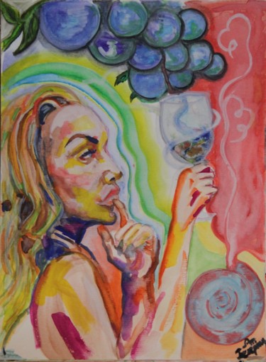 "Бокал изобилия" başlıklı Tablo Olga Pecherskaia tarafından, Orijinal sanat, Suluboya