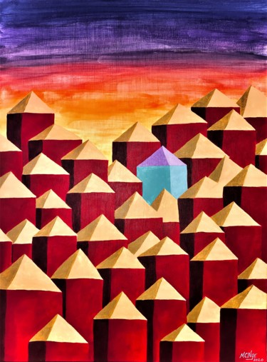 Painting titled "DAWN OF NONCONFORMI…" by Mitch Nye, Original Artwork, Acrylic