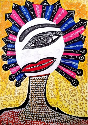 Open house hosting art sessions for group Israel Painting titled "Open house hosting…" by Mirit Ben-Nun, Original Artwork, Ink