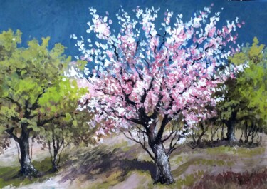 Peinture intitulée "Almendro" par Stjepan Lezaic (Pepi), Œuvre d'art originale, Tempera