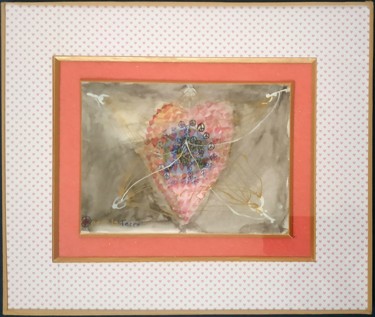 Amour et Paix Pour la Terre Peinture intitulée "Amour et Paix Pour…" par Fadiese, Œuvre d'art originale, Aquarelle Monté sur Carton