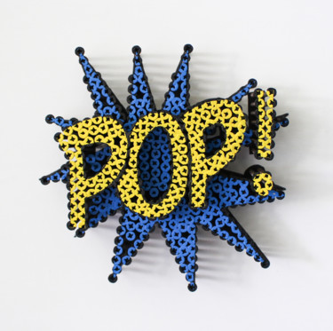 Scultura intitolato "Mini Pop! 2" da Alessandro Padovan, Opera d'arte originale, Metalli