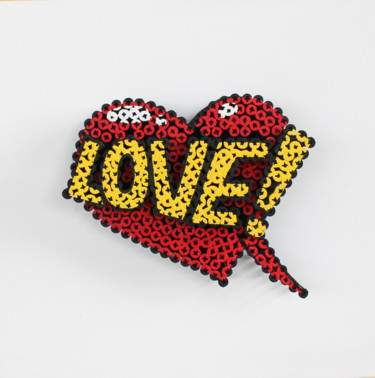 Scultura intitolato "Mini Love!" da Alessandro Padovan, Opera d'arte originale, Metalli