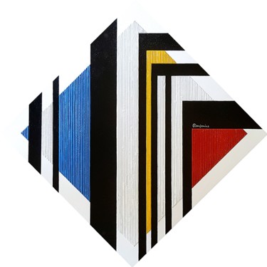 Schilderij getiteld "PERSPECTIVE" door Arthur Benjamins, Origineel Kunstwerk, Acryl