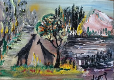 Peinture intitulée "Africa" par Pascal Jung, Œuvre d'art originale, Huile