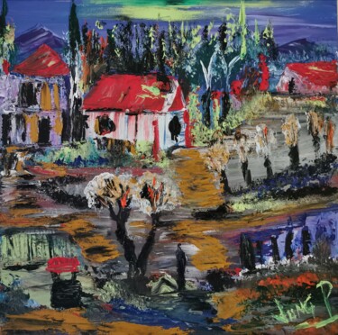 Peinture intitulée "En provence" par Pascal Jung, Œuvre d'art originale, Huile