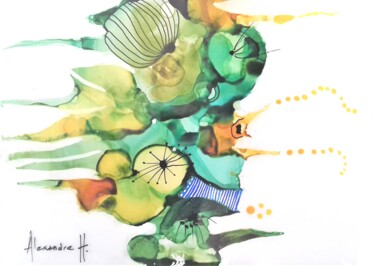 Painting titled "Germination     #ar…" by Alexandre H., Original Artwork, Acrylic