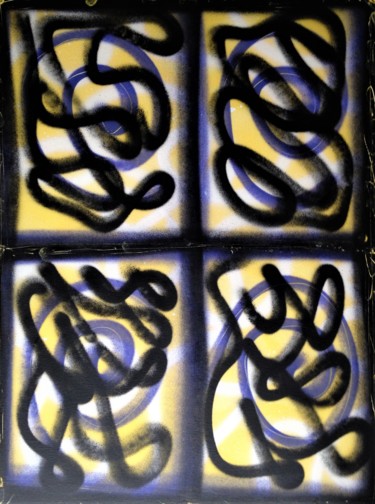 Peinture intitulée "Carrelage" par Valérian Fuster, Œuvre d'art originale, Bombe aérosol