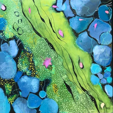 Peinture intitulée "Le ruisseau aux len…" par Nadine Falguieres (NADI), Œuvre d'art originale, Acrylique