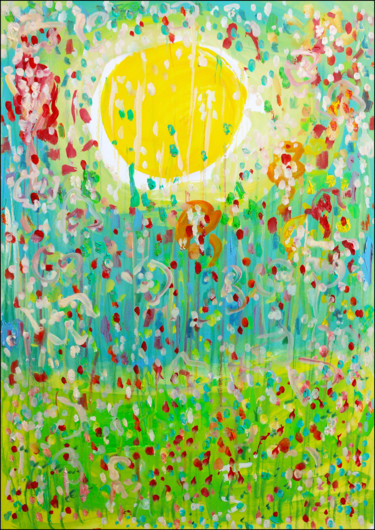 Peinture intitulée "Leaves of Grass" par Jean Mirre, Œuvre d'art originale, Huile
