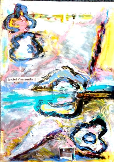 Peinture intitulée "le ciel s'assombrit" par Michel Tabanou, Œuvre d'art originale, Acrylique
