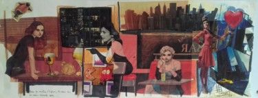 Collages titled "avec la moitié d'un…" by Yanosky, Original Artwork, Collages