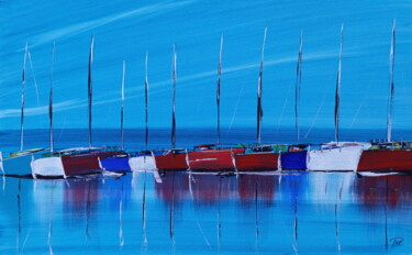 Peinture intitulée "Alignement" par Patrick Guellec, Œuvre d'art originale, Acrylique Monté sur Châssis en bois