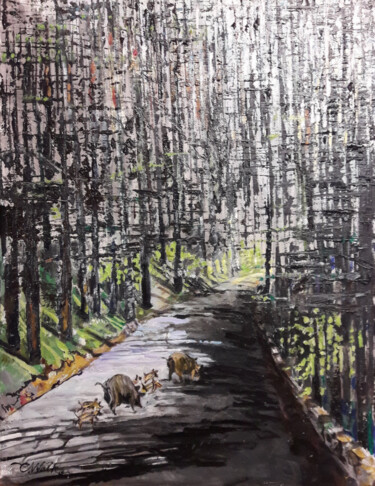 On the Road to the Gorge - Sur la Route au Gorge Peinture intitulée "On the Road to the…" par Christopher Walker, Œuvre d'art originale, Huile