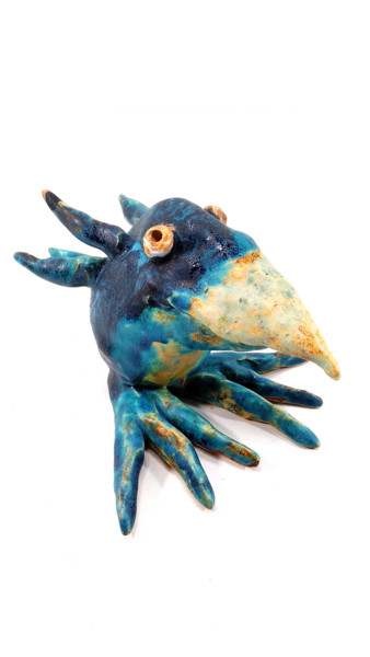 Sculpture intitulée "CROW VII" par Aare Freimann, Œuvre d'art originale, Céramique