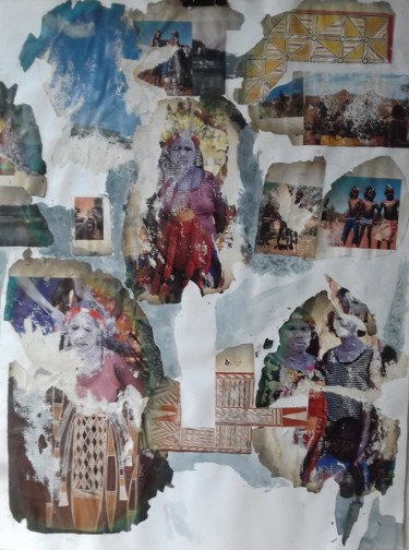 Collages titled "quand ils ne serons…" by Yanosky, Original Artwork, Collages