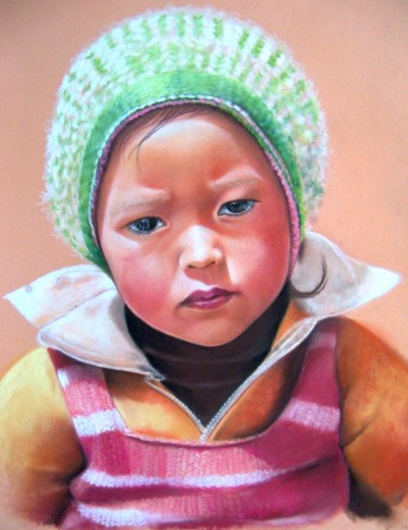 Painting titled "Himalaya #ArtistSup…" by Christine Mergnat, Original Artwork, Pastel