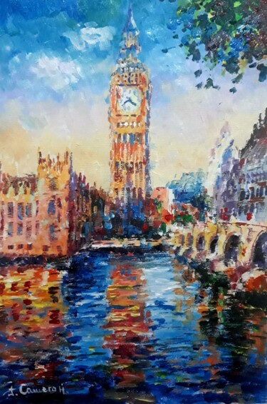 Londres. Acrilico sobre lienzo 41 x 27 cm Peinture intitulée "Londres. Acrilico s…" par Jose Camero Hernandez, Œuvre d'art originale, Acrylique