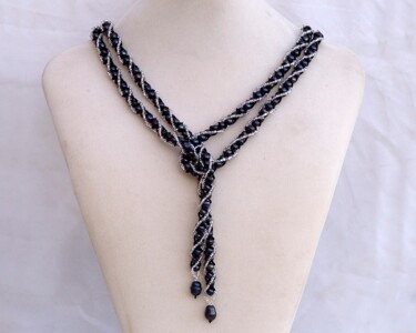 Design intitulée "Spiral lariat neckl…" par Irena Zelickman, Œuvre d'art originale, Bijoux