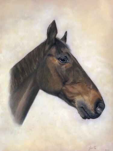 Dessin intitulée "« Lenny » le magnif…" par Jess.C.Art, Œuvre d'art originale, Pastel